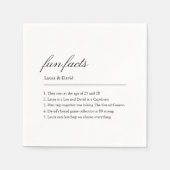 Fun Fakten über die neuerdings moderne Hochzeit Serviette (Vorderseite)