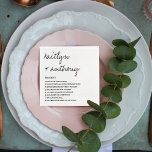 Fun Fakten über die neuerdings moderne Hochzeit Serviette<br><div class="desc">Feiern Sie stilvoll mit diesen modernen und trendigen Hochzeitsnapkins. Die Servietten sind einfach zu personalisieren,  um sie für Ihren besonderen Tag zu einem einzigartigen Erlebnis zu machen.</div>