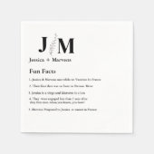 Fun Fakten über die Neuheiten Moderne Hochzeit Nap Serviette (Vorderseite)