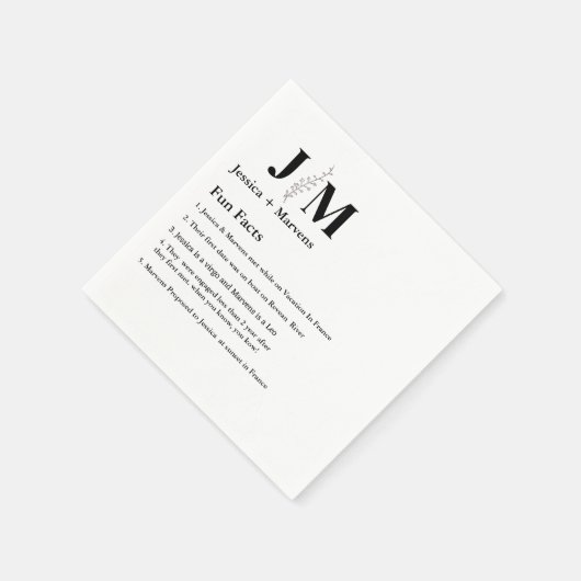 Fun Fakten über die Neuheiten Moderne Hochzeit Nap Serviette (Ecke)