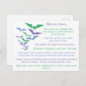 Fun Fakten über Fledermäuse Postkarte (Vorne/Hinten)