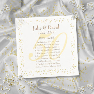 Fun Fakten zum 50. Hochzeitstag Serviette