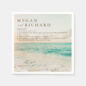 Fun-Fakten zum Thema Hochzeiten am Strand Serviette (Vorderseite)