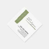 Fun Fakten zum zeitgenössischen Grünheiratspapier Serviette (Ecke)