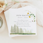 Fun Fakts Forest Rustic Boho Wildblume Hochzeit Serviette