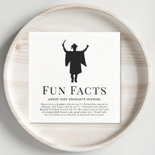 Fun Fakts Graduation Party Serviette