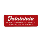 Fun Falalala Bold Script Moderne Ferienadresse (Vorne)