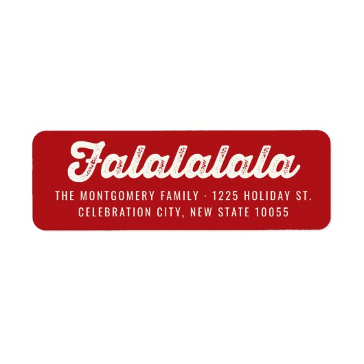 Fun Falalala Bold Script Moderne Ferienadresse (Vorne)