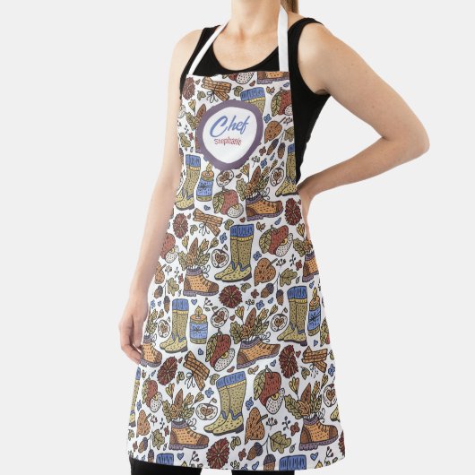 Fun Fall Boots Muster, Personalisierte Köche Schür Schürze (InSitu)