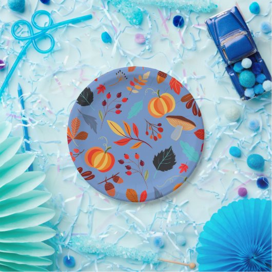 Fun Fall Ernte Muster Pappteller (Party)