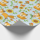 Fun Fall Fox Geschenkpapier (Ecke)