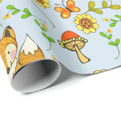 Fun Fall Fox Geschenkpapier (Rolleneckpunkt)
