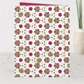 Fun Fall Poka Dot Design Karte (Rückseite)