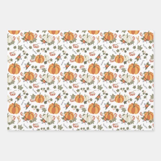 Fun Fall Pumpkins koordiniert Geschenkpapier Set (Vorderseite)