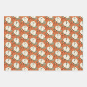 Fun Fall Pumpkins Koordinierte Wrapping Paper Shee Geschenkpapier Set (Vorderseite 2)