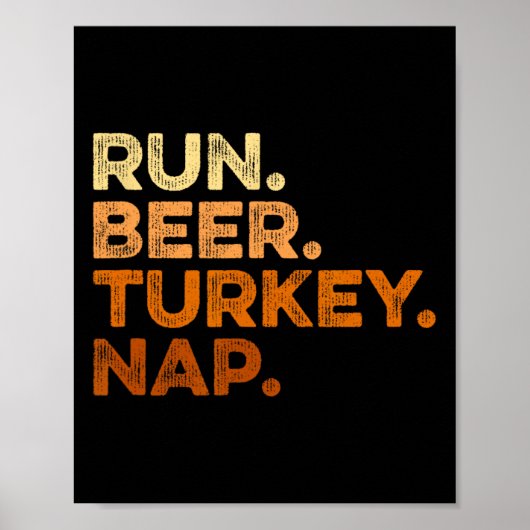 Fun Fall Redewendungen Erntedank Trot Run Bierbrau Poster (Vorne)