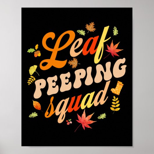 Fun Fall Saison Blätter Bunnyer Leaf Bunnying Squa Poster (Vorne)