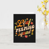 Fun Fall Saison Blätter Peeper Leaf Peeping Squad Karte (Gelbe Blume)