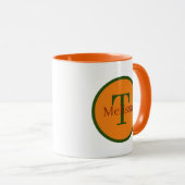 Fun Fall Saisonale Gnome fügen Monogramm-Erntedank Tasse (VorderseiteRechts)