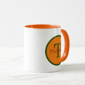Fun Fall Saisonale Gnome fügen Monogramm Tasse (VorderseiteRechts)