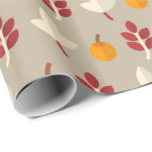 Fun Fall Saisonale Muster Blatt Party wickeln Geschenkpapier (Rolleneckpunkt)
