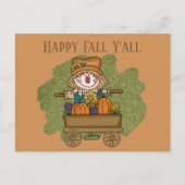 Fun Fall Saisonskarektur fügen Text Postkarte (Vorderseite)