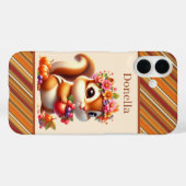 Fun Fall Seasonal squirrel add name Case-Mate iPhone Hülle (Rückseite (Horizontal))