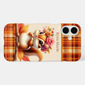 Fun Fall Seasonal squirrel add name  Case-Mate iPhone Hülle (Rückseite (Horizontal))