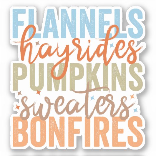 Fun Fall Vibes Aufkleber (Vorderseite)