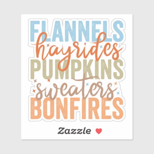 Fun Fall Vibes Aufkleber (Blatt)