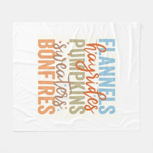 Fun Fall Vibes Fleecedecke (Vorderseite (Horizontal))