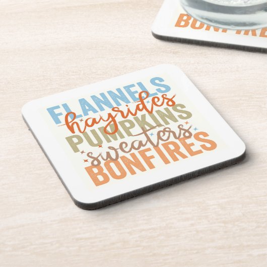 Fun Fall Vibes Getränkeuntersetzer (Linke Seite)