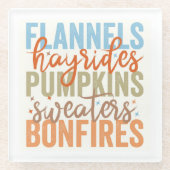Fun Fall Vibes Glasuntersetzer (Vorderseite)