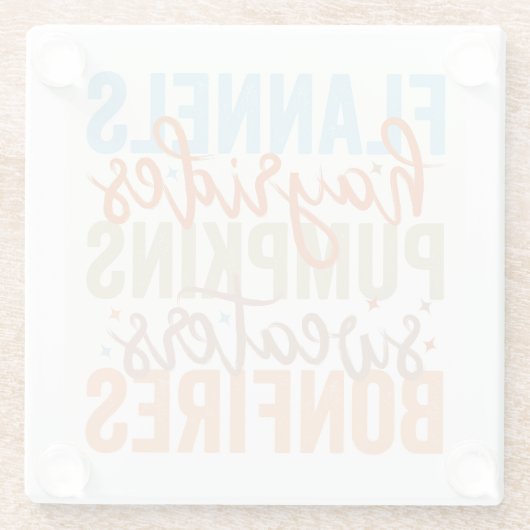 Fun Fall Vibes Glasuntersetzer (Rückseite)