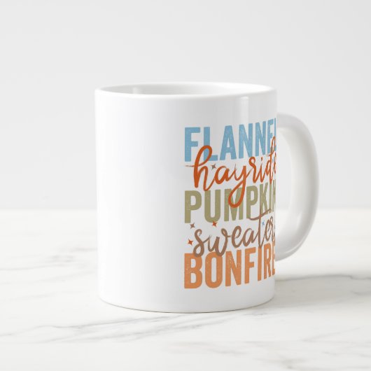 Fun Fall Vibes Jumbo-Tasse (Vorderseite Rechts)