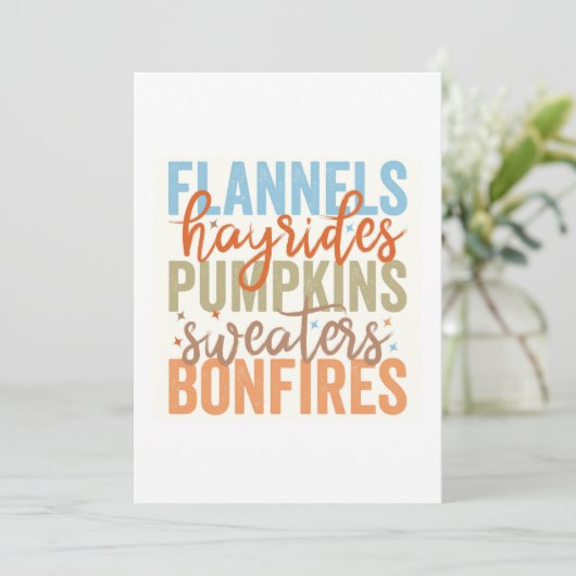 Fun Fall Vibes Karte (Stehend Vorderseite)