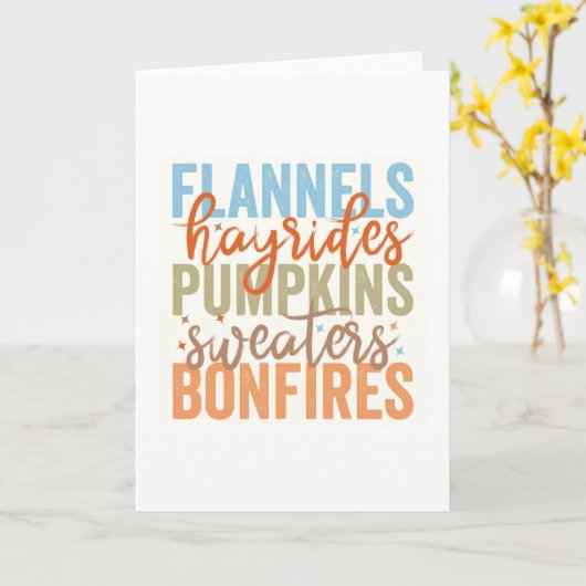 Fun Fall Vibes Karte (Gelbe Blume)