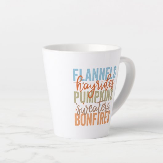 Fun Fall Vibes Milchtasse (Rechte Ecke)