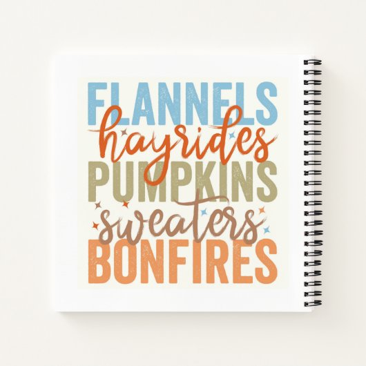 Fun Fall Vibes Notizblock (Rückseite)