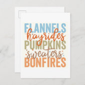 Fun Fall Vibes Postkarte (Vorne/Hinten)