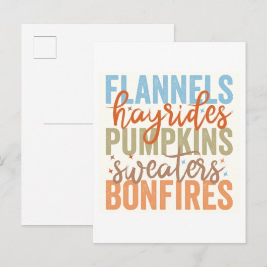 Fun Fall Vibes Postkarte (Vorne/Hinten)