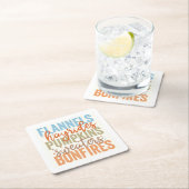 Fun Fall Vibes Rechteckiger Pappuntersetzer (Vor Ort)