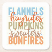 Fun Fall Vibes Rechteckiger Pappuntersetzer (Vorderseite)