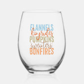Fun Fall Vibes Weinglas Ohne Stiel (Vorderseite)