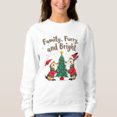 Fun Family Christmas Forest Animals T-Shirt Sweatshirt (Vorderseite)