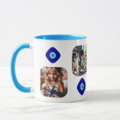 Fun Family Fotos, Diamond Blue Evil Eye Artwork Tasse (Links)