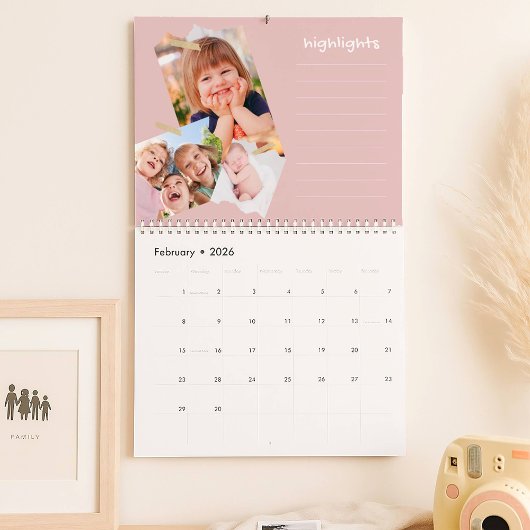 Fun Family Photo Collage Scrapbook Memory Journal Kalender