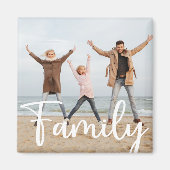 Fun Family Photo Modern Cool Typography Magnet (Vorne)