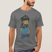 Fun Family Quote - "50% Liebe, 50% Sarcasm" T-Shirt (Vorderseite)