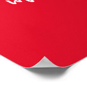 Fun Family Quote Typografie Red Poster (Ecke)